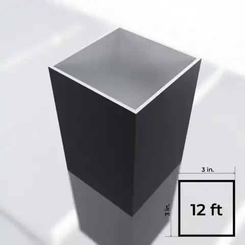 3x3 Post 12ft Black