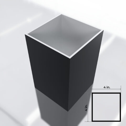 4x4 Square Post Black