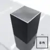 4x4 Square Post Black 8ft
