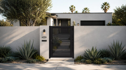 Alu 20 4x6 HD Pedestrian Gate Black (Horizontal)