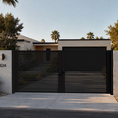 Alu 20 DIY 12x6 Pedestrian Gate Black (With Background) v2