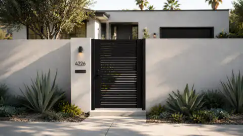 Alu 20 DIY Pedestrian Gate 4x6 ft Black (Horizontal)