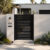 Alu 20 DIY Pedestrian Gate 4x6 ft Black (Horizontal)