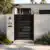 Alu 20 DIY Pedestrian Gate 4x6 ft Black (Horizontal)