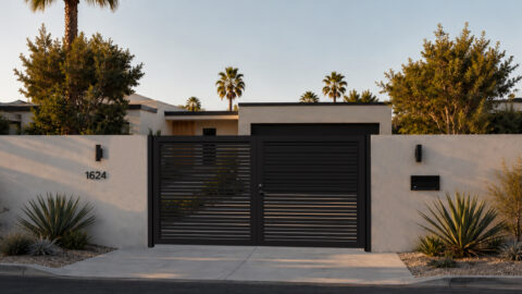Alu 20 HD 12x6 Pedestrian Gate Black (Horizontal)
