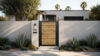 Alu 40 4x6 HD Pedestrian Gate 3D Single Swing SKP Wood like Ipe (Horizontal)