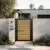 Alu 40 4x6 HD Pedestrian Gate 3D Single Swing SKP Wood like Ipe (Horizontal)