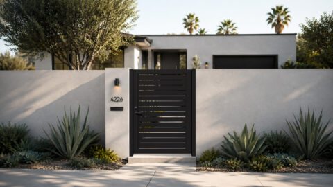 Alu 40 4x6 HD Pedestrian Gate Black (Horizontal)