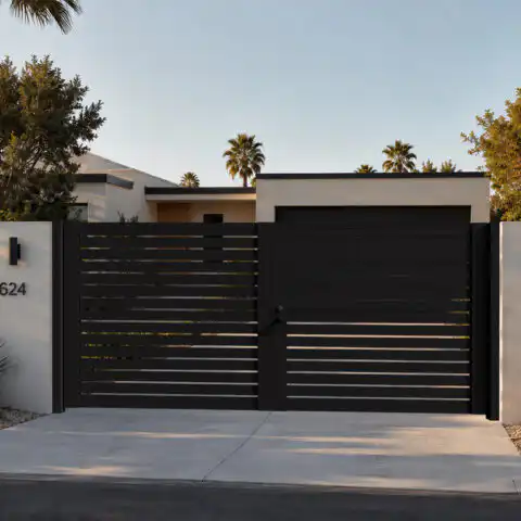 Alu 40 DIY 12x6 Pedestrian Gate Black (With Background) v2