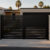 Alu 40 DIY 12x6 Pedestrian Gate wood like Black (Horizontal)