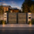 Alu 40 DIY 12x6 Pedestrian Gate wood like Ipe (With Background)
