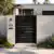 Alu 40 DIY Pedestrian Gate 4x6 ft Black (Horizontal)