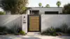 Alu 60 T&G 4x6 HD Pedestrian Gate 3D Single Swing SKP Wood like Ipe (Horizontal)