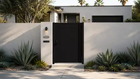 Alu 60 T&G DIY Pedestrian Gate 4x6 ft Black (Horizontal)