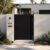 Alu 60 T&G DIY Pedestrian Gate 4x6 ft Black (Horizontal)