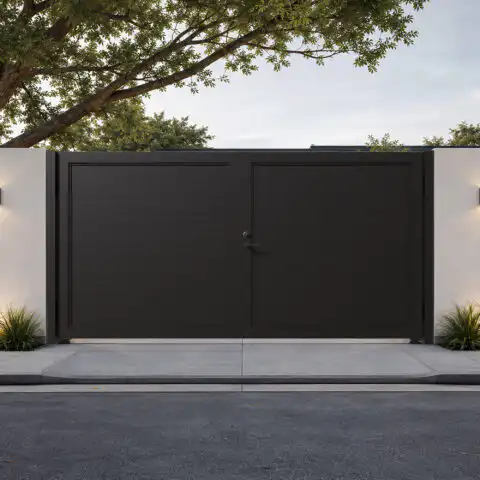 Alu 60 T&G HD 12x6 Pedestrian Gate 3D Double Swing Black