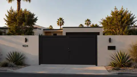 Alu 60 T&G HD 12x6 Pedestrian Gate Black (Horizontal)