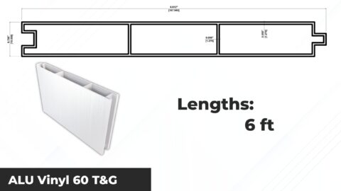 Alu Vinyl 60 T&G BL 6ft