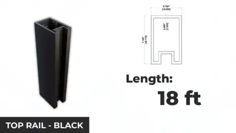 TOP RAIL BL 18ft