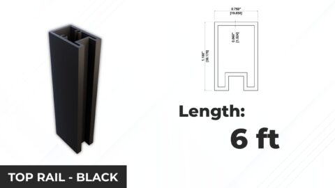 TOP RAIL BL 6ft