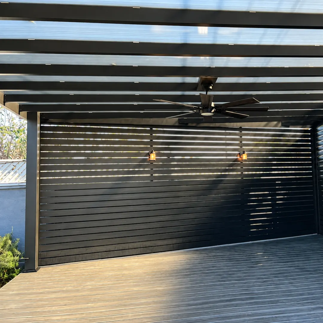 Aluminum beam roof patio cover project