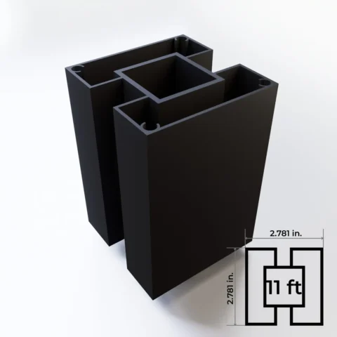 2.75 2-way Post 11 ft - Black