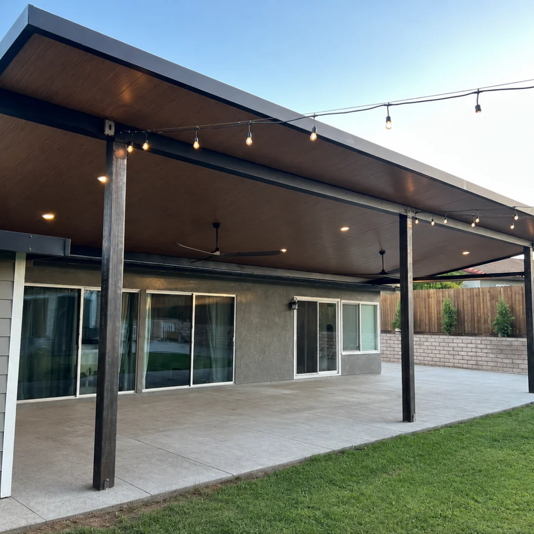 Solid insulated roof patio cover project 3