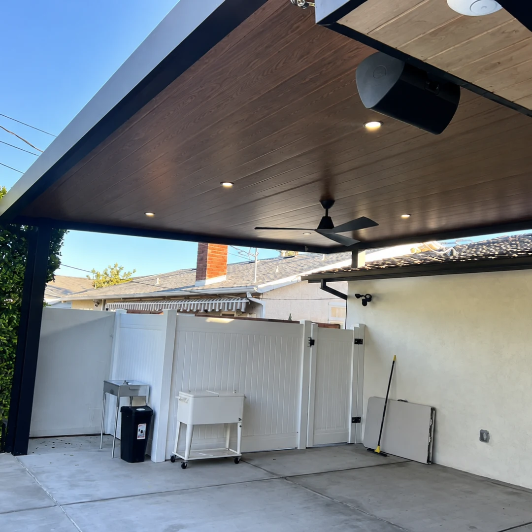 Solid insulated roof patio cover project 4