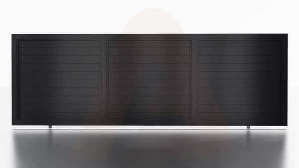 DIY sliding gate 19 ft x 6 ft with Alu 60 T&G slats