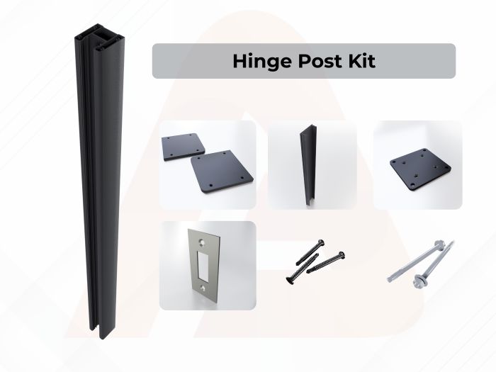 (Box) 2x2in Hinge Post 8 ft (Wall Installation Only)