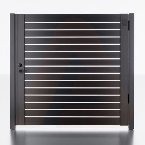 (Box) Alu 40 6x6 ft. DIY Pedestrian gate kit - Single swing - GAP 3/8"