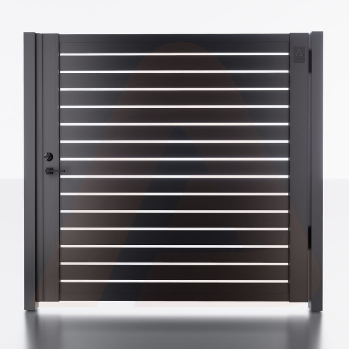 (Box) Alu 40 6x6 ft. DIY Pedestrian gate kit - Single swing - GAP 3/8"