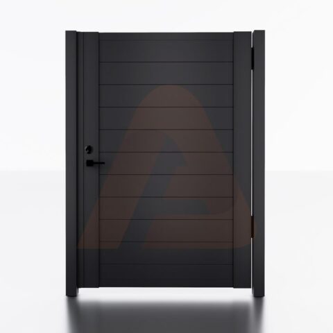 (Box) Alu 60 T&G 4x6 ft. DIY Pedestrian Gate Kit - Single swing - No Gap