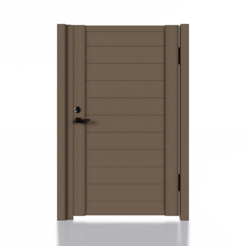 (Box) Alu 60 T&G 4x6 ft. DIY Pedestrian Gate Kit - Single swing - No Gap