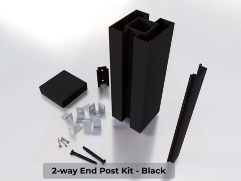 (Fence Box) 2.75 2-way End Post Kit 8 ft