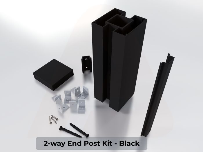 (Fence Box) 2.75 2-way End Post Kit 8 ft