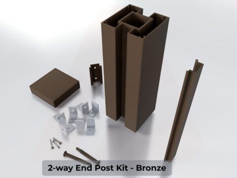 (Fence Box) 2.75 2-way End Post Kit 8 ft