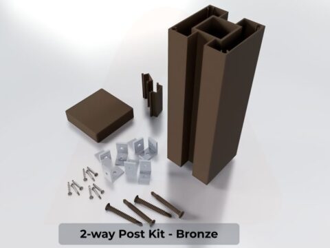 (Fence Box) 2.75 2-way Post Kit 8 ft