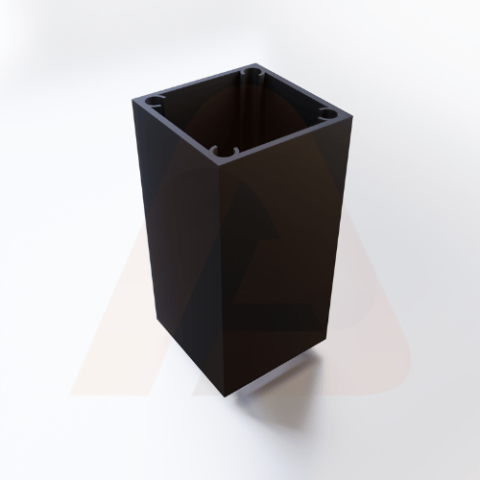 2x2 in. Square post 24 ft. - Black (with screw bush)