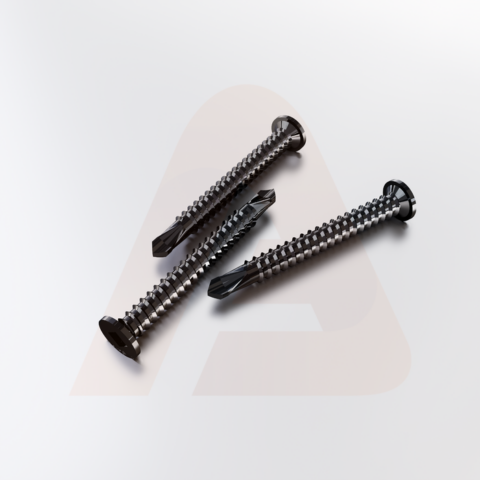 #10x1" Phillips Screws Pancake - Black