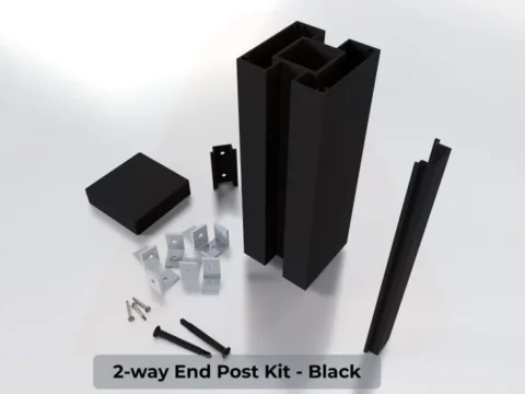 (Fence Box) 2.75 2-way End Post Kit 8 ft