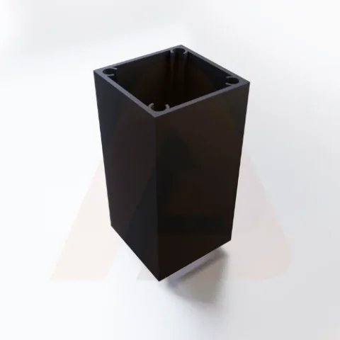 2x2 in. Square post 24 ft. - Black (with screw bush)