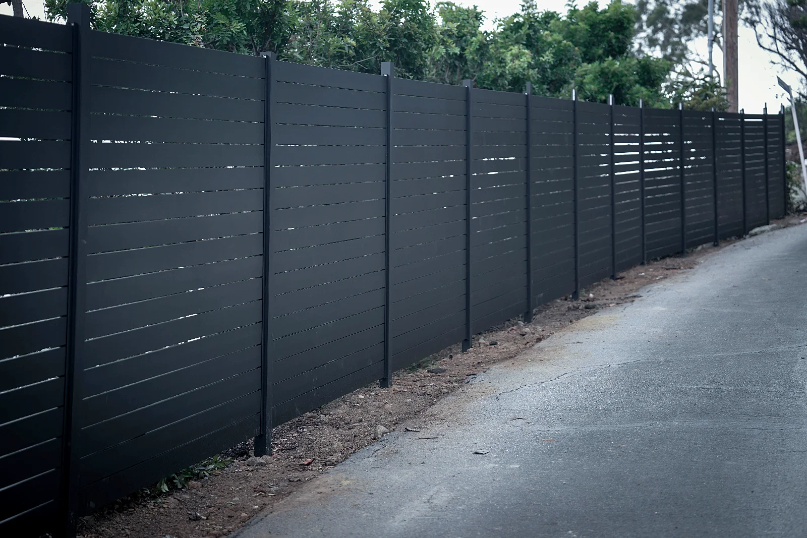 ALU40 fence along a path