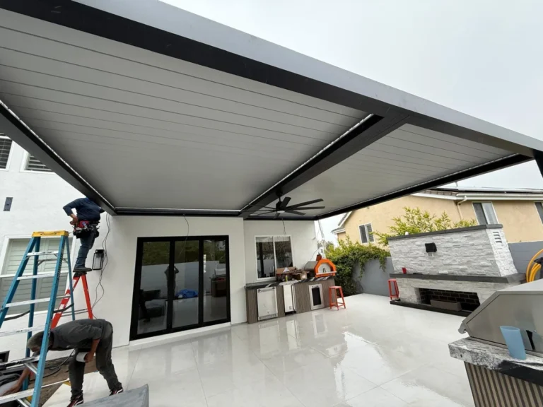 Automatic louver patio cover (ALU TANK) installed by Aluglobus