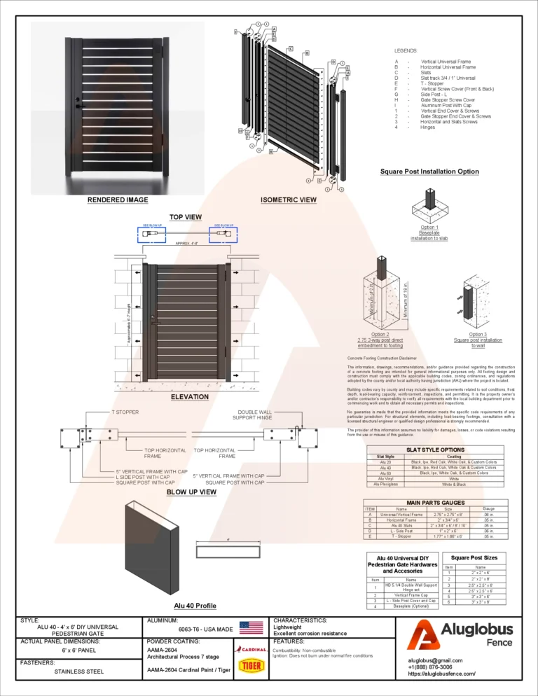 ALU40 Universal DIY gate drawing