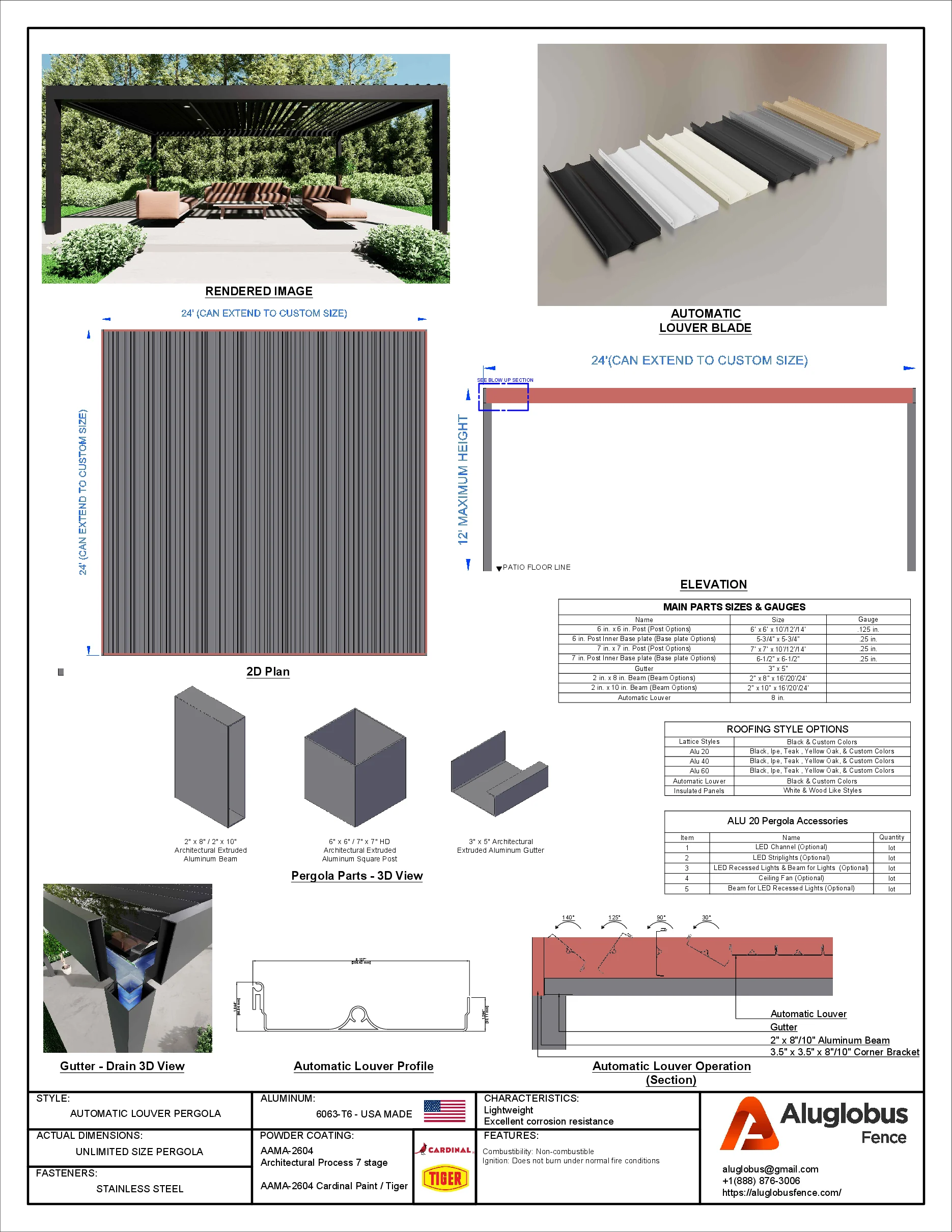 Automatic louver patio cover
