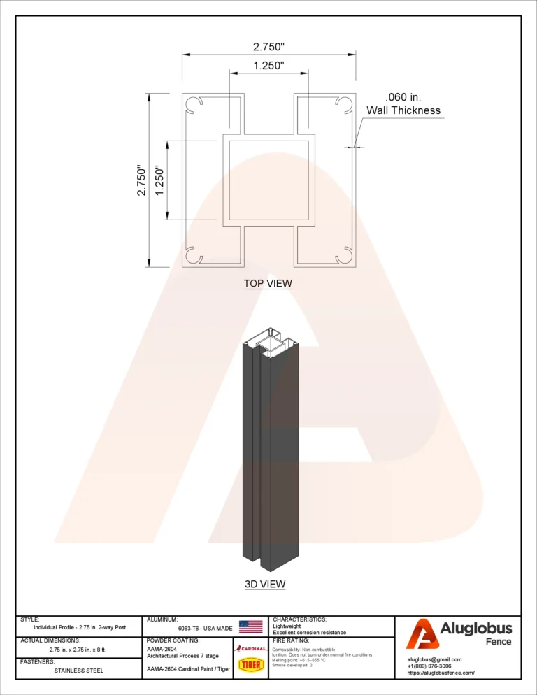 2.75″ 2-way post profile