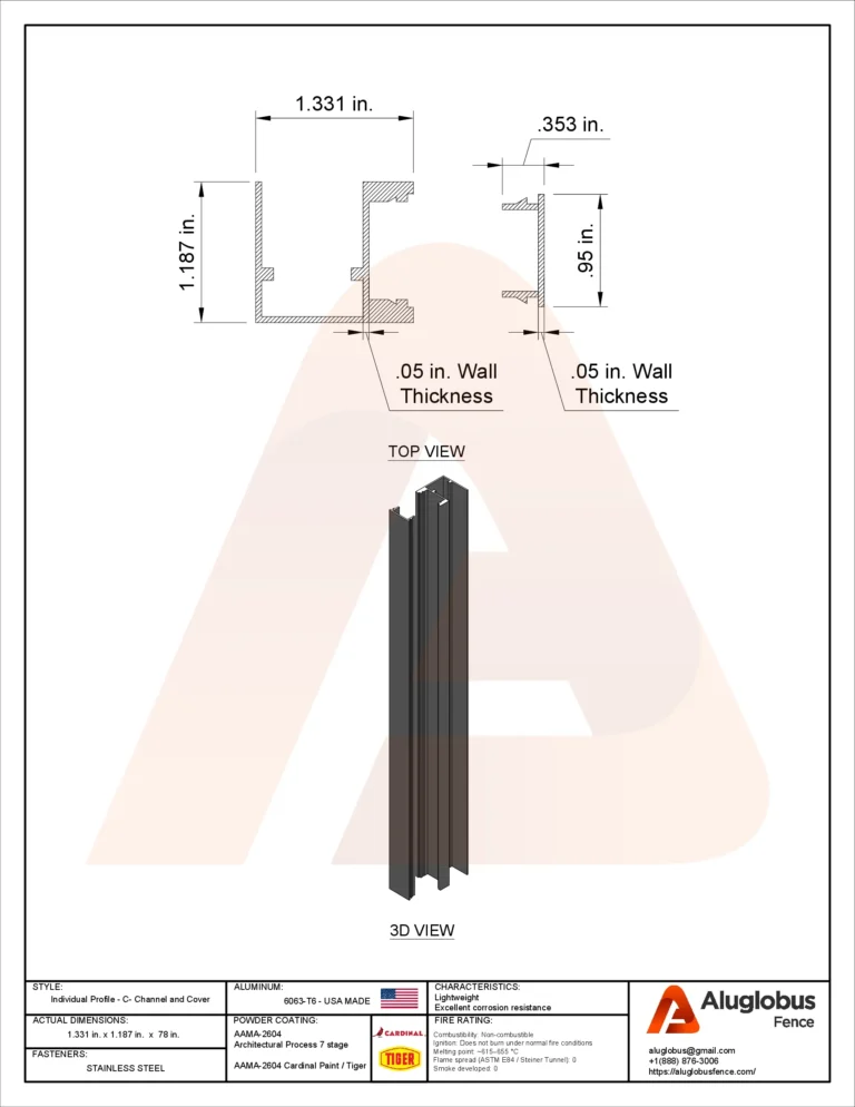 C-channel and cover profile