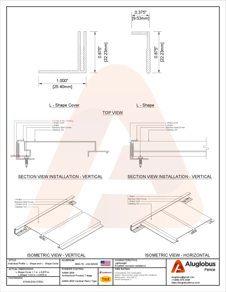 L-shape trim profile