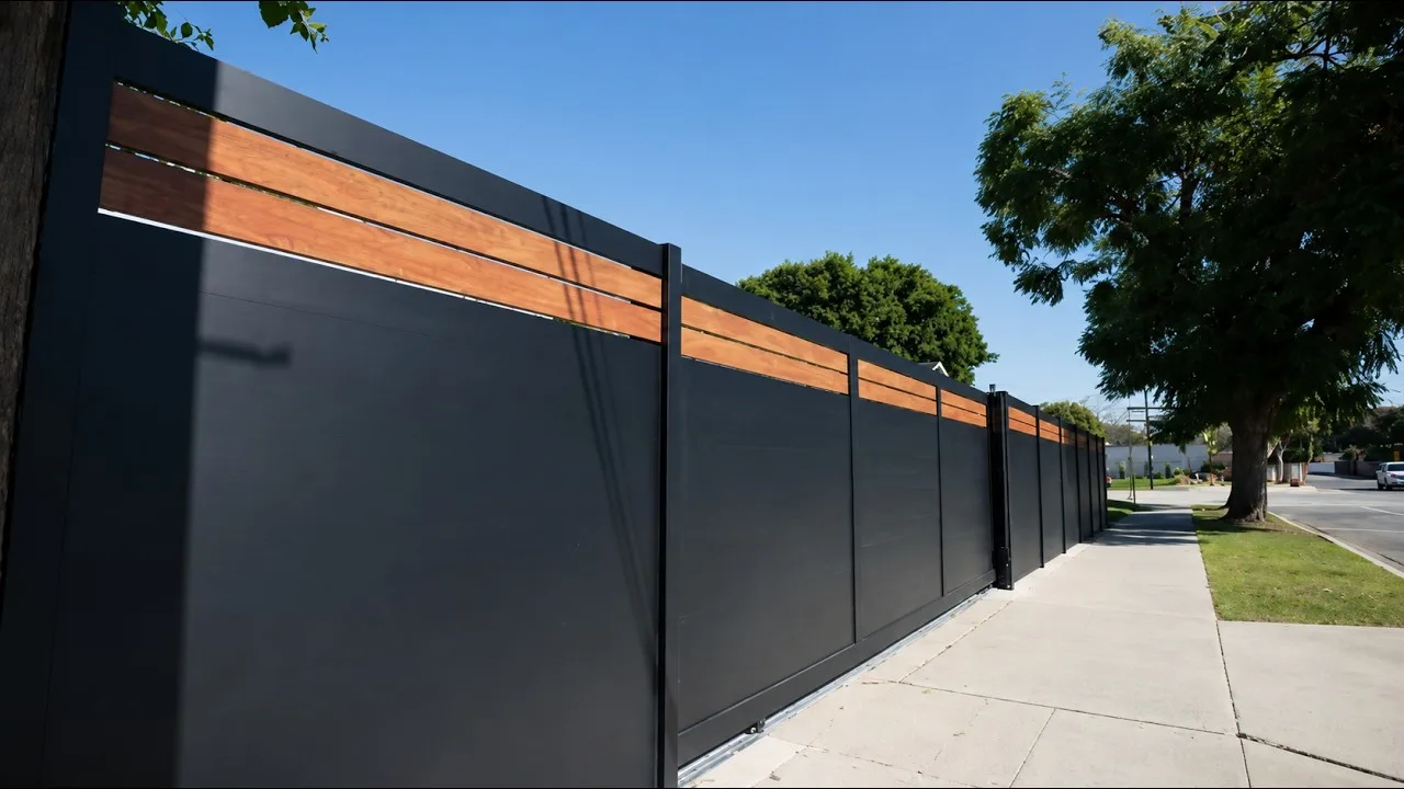 A sliding gate built for the project, not pulled from a shelf